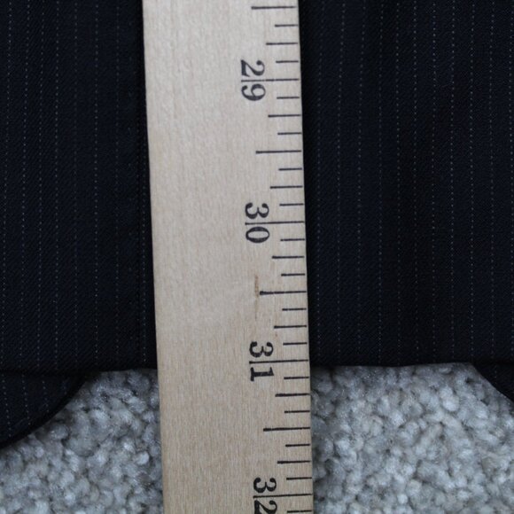 Banana Republic Blazer Men 42R Black Pinstriped Wool 2 Button Sports Jacket Coat - Picture 14 of 14